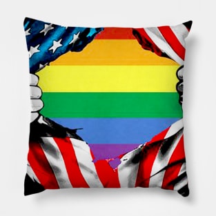 LGPT Pride American Flag Scratch Costume Gift Pillow