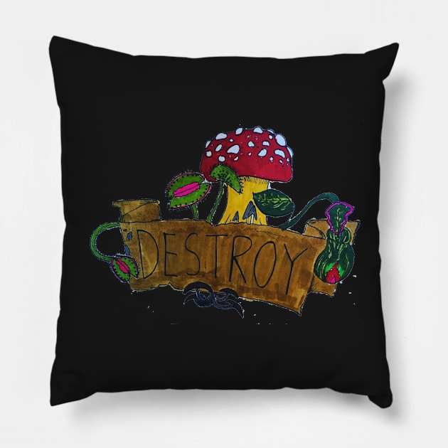 Destroy Pillow by Artofmiarussell 