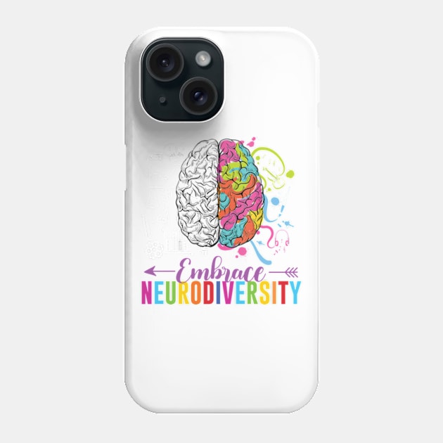 Embrace Neurodiversity Brain Phone Case by RiseInspired