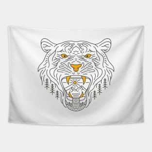 Wild Tiger and Wild Nature Tapestry