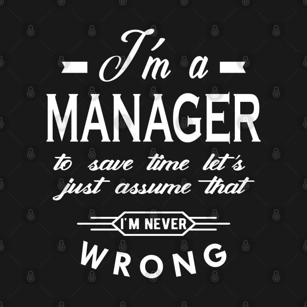 Manager - Let's assume I'm never wrong by KC Happy Shop