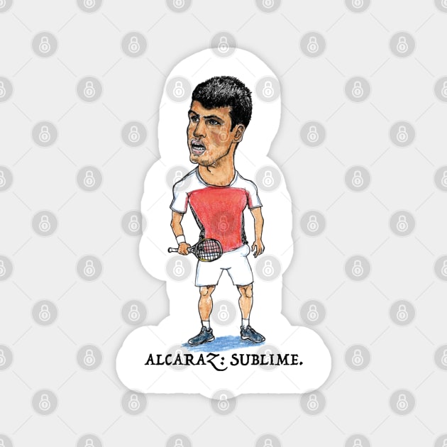 Carlos Alcaraz Pro tennis player Magnet by dizzycat-biz