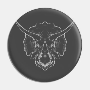 Triceratops Sketch (Dark) Pin