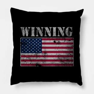 USA Winning American Flag 4th of July Independence Day Pillow