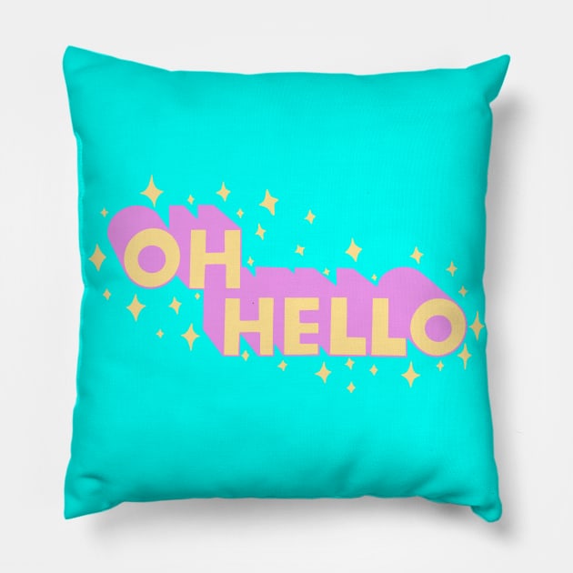 Oh Hello Pillow by jamieroberts