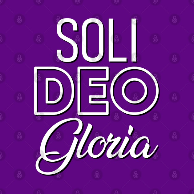 Soli Deo Gloria white text by Studio DAVE
