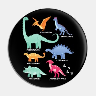 Types of Dinosaurs Future Paleontologist Kids Dino Lover Pin