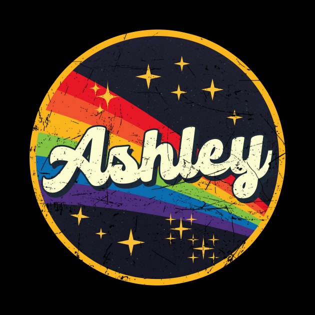 Ashley // Rainbow In Space Vintage Grunge-Style by LMW Art