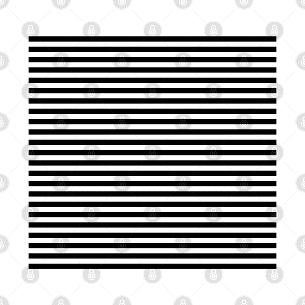 Horizontal Stripes Pattern - Black & White by DesignWood Atelier