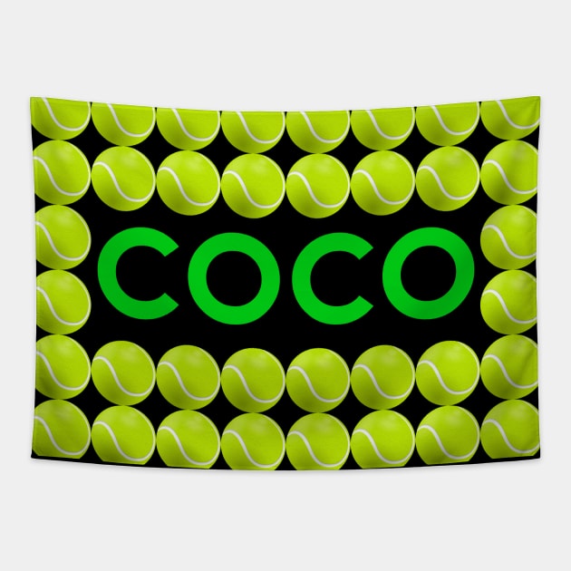 Coco Gauff Tapestry by DewaJassin