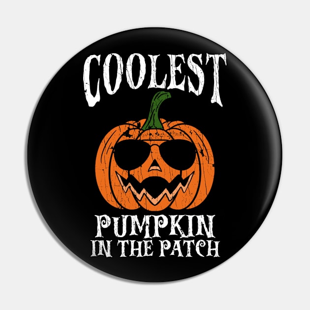 Coolest Pumpkin In The Patch - Halloween Pin by AnKa Art