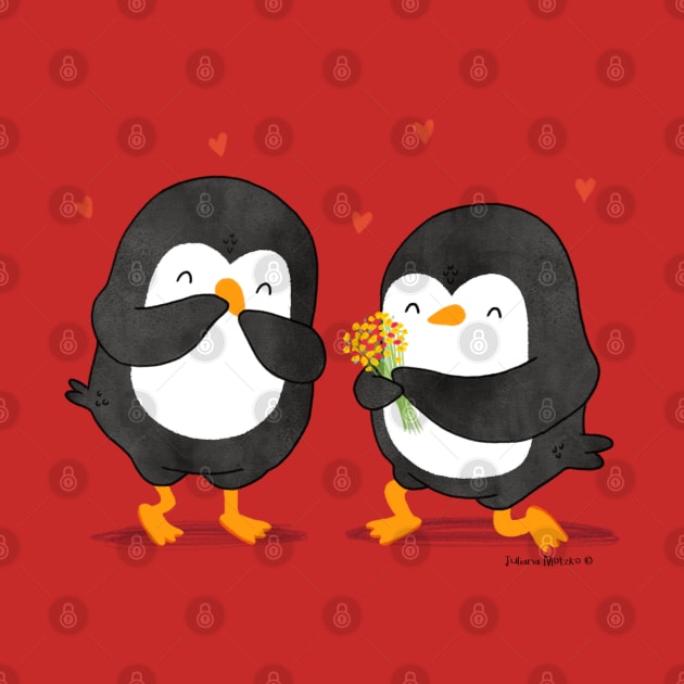 Couple of Penguins in love by thepenguinsfamily