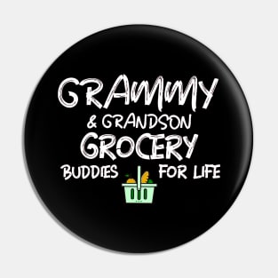 Grammy & Grandson Grocery Buddies for Life (Light Print) Pin