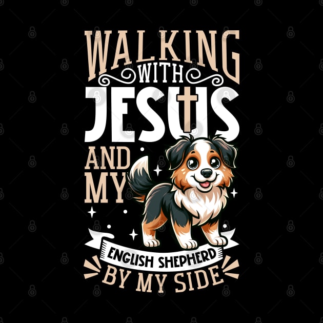 Jesus and dog - English Shepherd by Modern Medieval Design