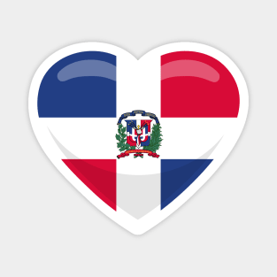 Dominican Republic Flag Heart Magnet