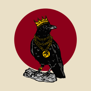 King of Crows on Red T-Shirt