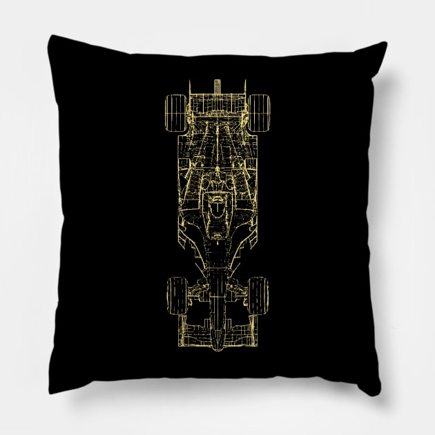 f1 car Pillow by Lamink