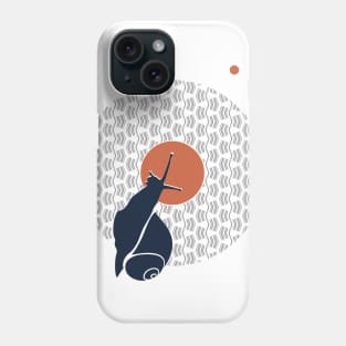 Snail at sunset Phone Case
