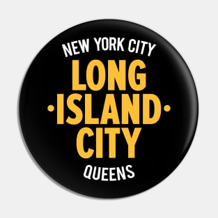 Long Island City Queens Logo - A Minimalist Tribute to Urban Charm Pin