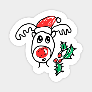 Reindeer really bad christmas design Magnet