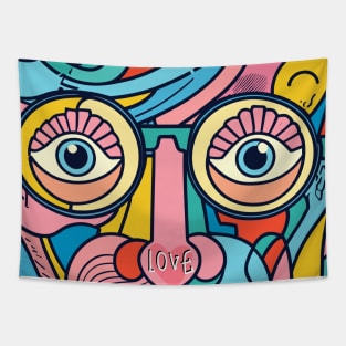 Love Ophthalmologist art Brafdesign Tapestry