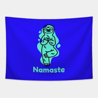 Sloth Namaste Yoga Tapestry