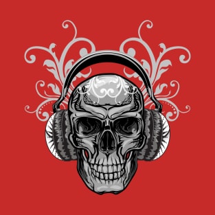 Skull with Headphones T-Shirt