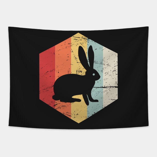 Retro 70s Rabbit Tapestry by MeatMan