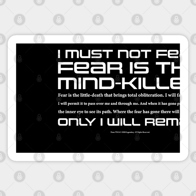 Dune litany against fear - Dune - Sticker