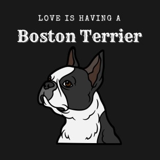 Love Is A Boston Terrier Design T-Shirt