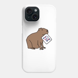 Happy 4th of July says Capybara Phone Case