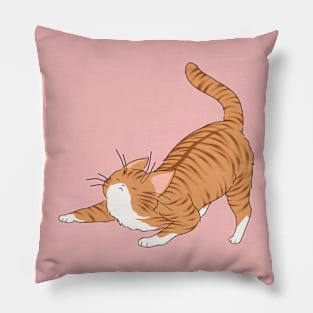 cat stretching Pillow