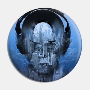 new york sound blue Pin