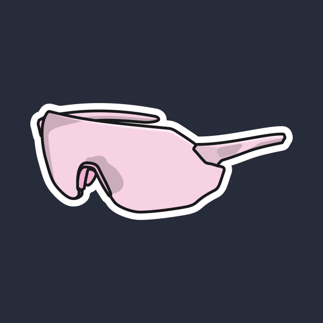 Summer Shiny Sun Glasses Sticker with New Style Shape vector illustration. Summer glasses object icon concept. Summer fashion glasses sticker design with shadow vector logo. by AlviStudio