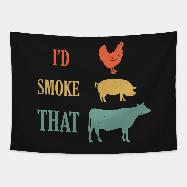 BBQ Lovers I'd Smoke That Tapestry by WassilArt