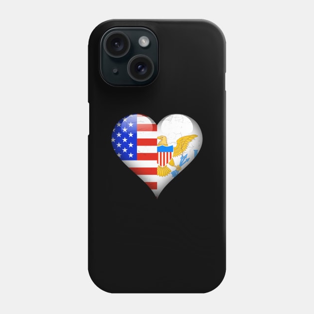 Half American Half Virgin Islander - Gift for Virgin Islander From Virgin Islands Phone Case by Country Flags