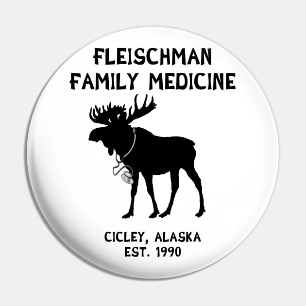 Fleischman Family Medicine Moose Cicely Northern Exposure Pin by SonnyBoyDesigns