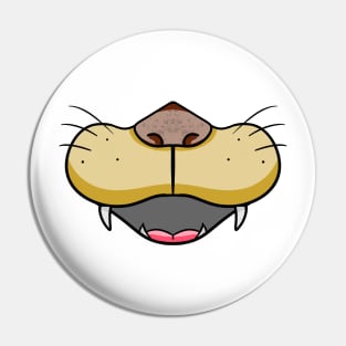 Big Cat Snout  - Face Mask Pin