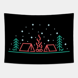 Camping Night Tapestry