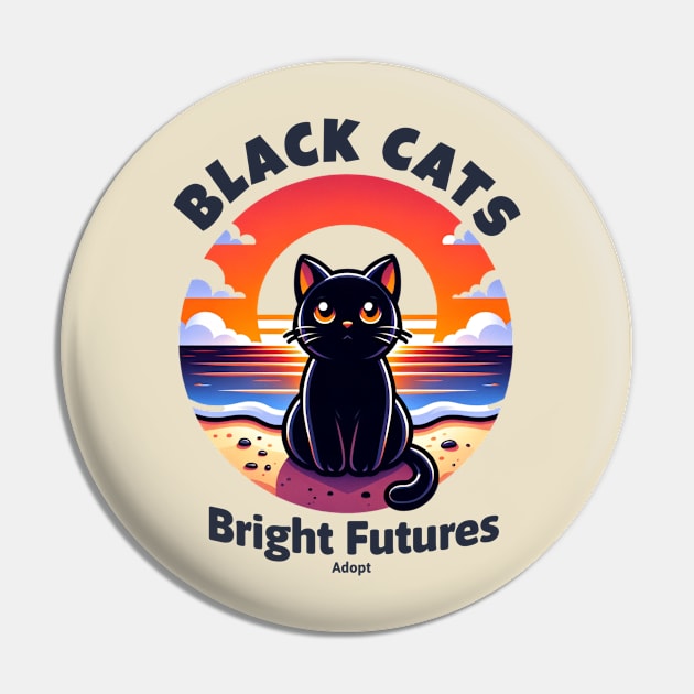 Black Cats Bright Futures Adopt Pin by Jambella