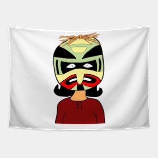 Linda wearing mask Tapestry