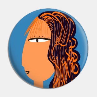 Girl portrait Pin