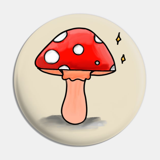 Mushroom Pin by Kraken Skullz