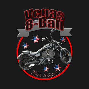 Vegas 8-Ball U.S.A. Star Motorcycle T-Shirt