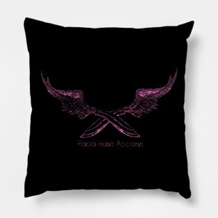 Knife wings pink Pillow