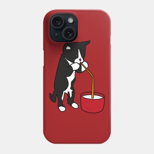 Kitty drinking milk Phone Case