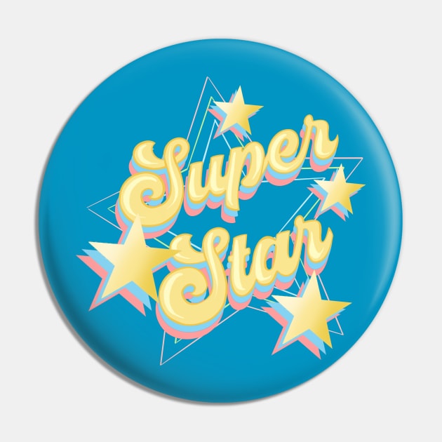 Super Star Retro Graphic Pin by LittleBunnySunshine