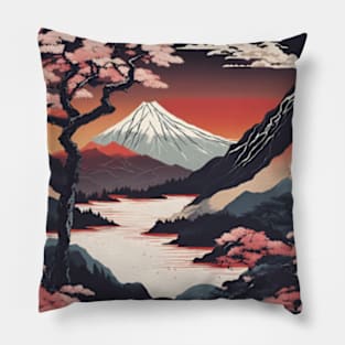 in the mountain of japan Pillow