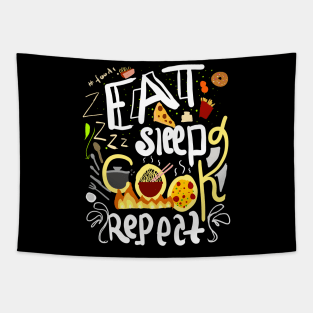 Eat sleep cook repeat Tapestry