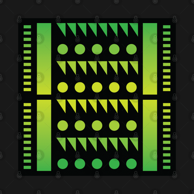 “Dimensional Waves” - V.6 Green - (Geometric Art) (Dimensions) - Doc Labs by Doc Labs